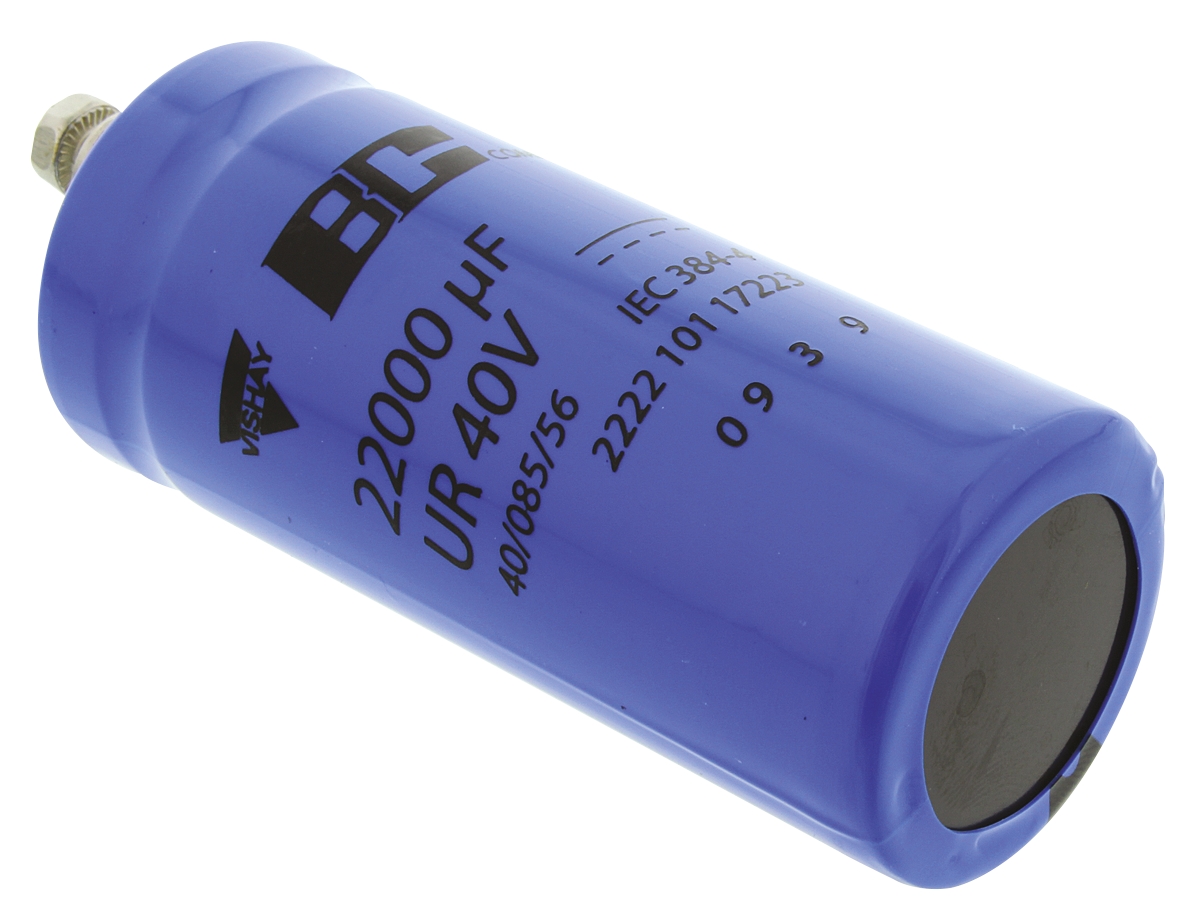 Vishay 22000μF Aluminium Electrolytic Capacitor 40V dc, Screw Terminal - MAL210117223E3
