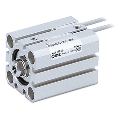 SMC Pneumatic Piston Rod Cylinder - CQSB20-30D 20 mm Bore, 30 mm CQS Series, Double Acting Acting