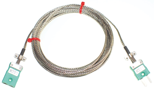 RS PRO Type K Thermocouple Cable/Wire Extension Lead, 5m, Unscreened, Glass Fibre Insulation, +350°C Max, 7/0.2mm