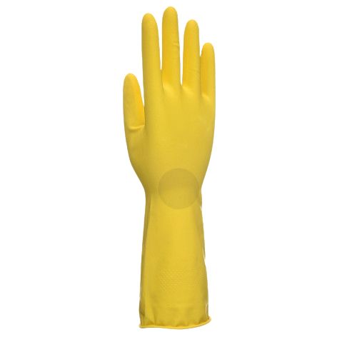 Unigloves UCHG300 Yellow Latex Work Gloves, Size 8, Latex Coating