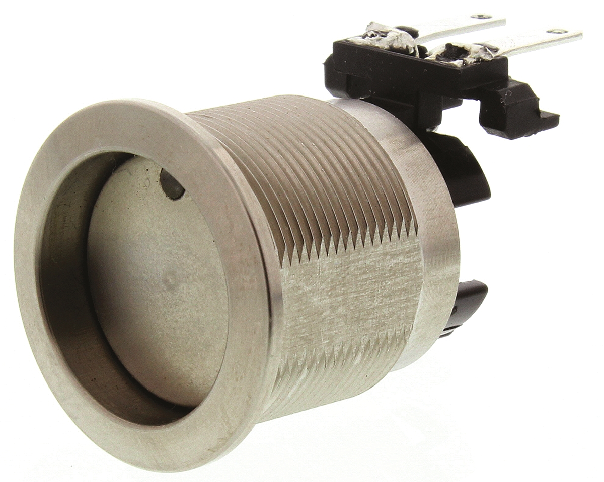 Schurter Illuminated Push Button Switch, Latching, Panel Mount, 19mm Cutout, DPDT, Red LED, 125/250V ac, IP64 (Front);