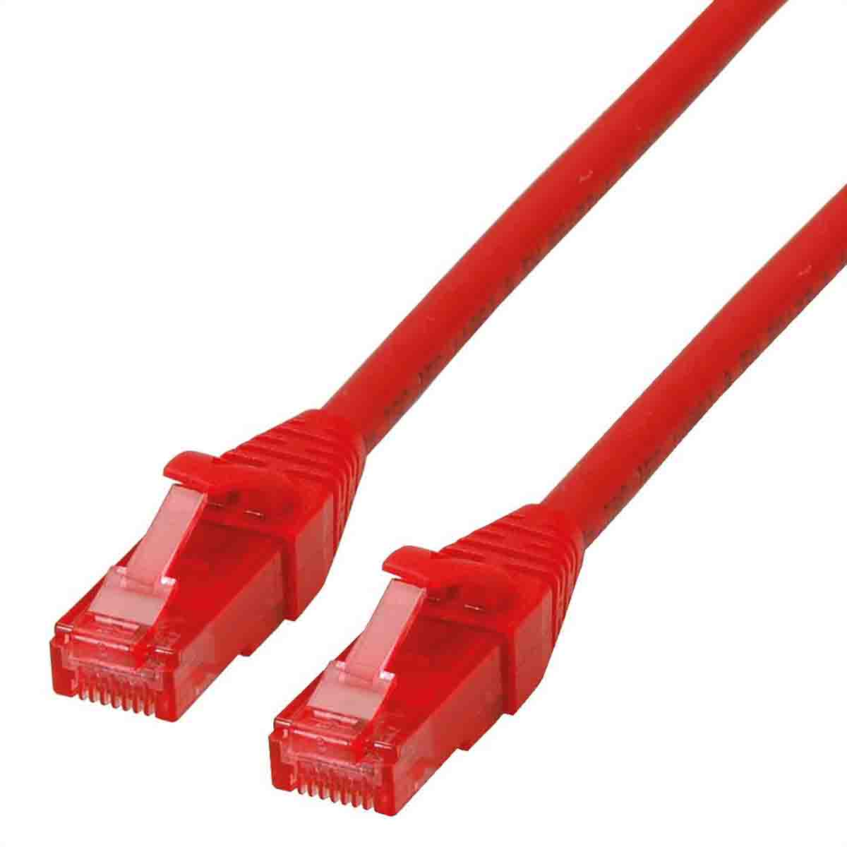 Roline, 5m Cat6, Red RJ45 to Male RJ45 Male, U/UTP Unshielded, Terminated LSZH Sheath