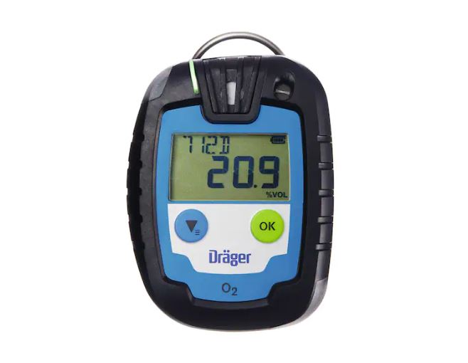 DRAEGER Pac 6000 02 Portable Gas Detector for Oxygen Detection, Audible Alarm, ATEX Approved