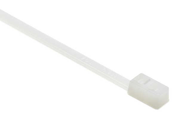 HellermannTyton Cable Tie, Releasable, 160mm x 4.6 mm, Natural Polyamide 6.6 (PA66), Pk-100