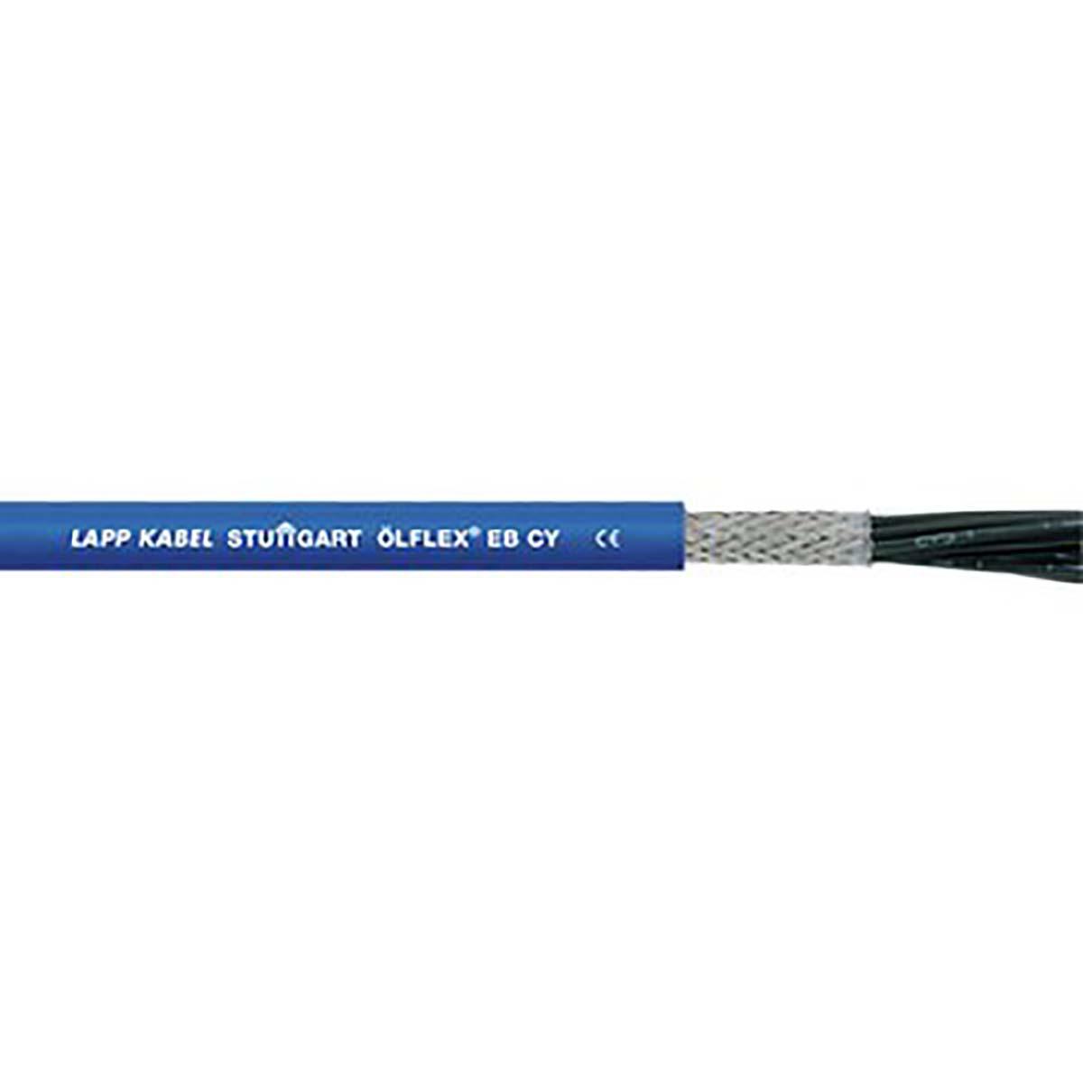 Lapp ÖLFLEX EB CY Control Cable, 12 Cores, 0.75 mm² CSA 19 AWG, Screened, 50 m, Blue Polyvinyl Chloride Sheath