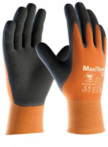 ATG Maxitherm Orange, Grey Polyester, Acrylic Polyester (Liner), Acrylic Work Gloves, Size 7, Rubber Coating