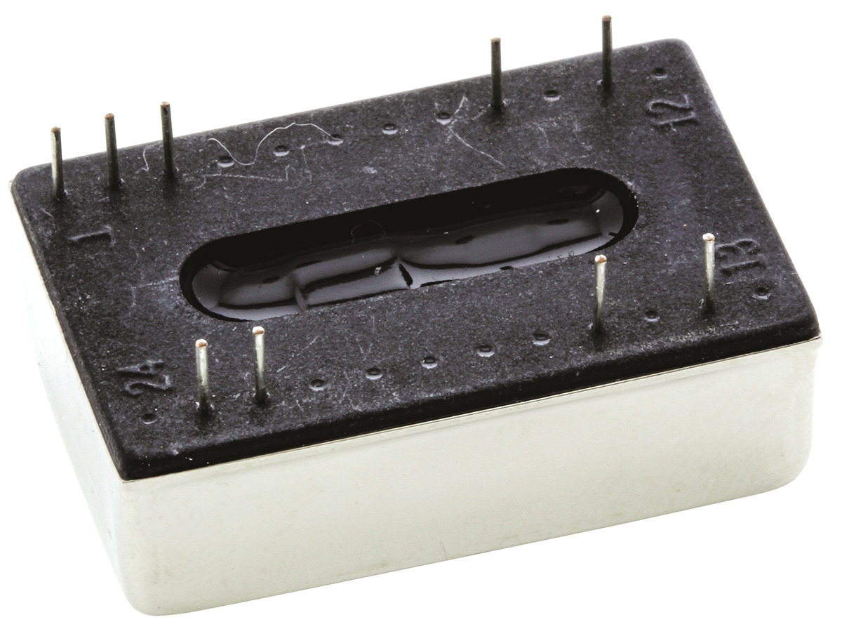 Recom REC10/M DC-DC Converter, 12V dc/ 833mA Output, 9 → 36 V dc Input, 10W, Through Hole, +65°C Max Temp -40°C