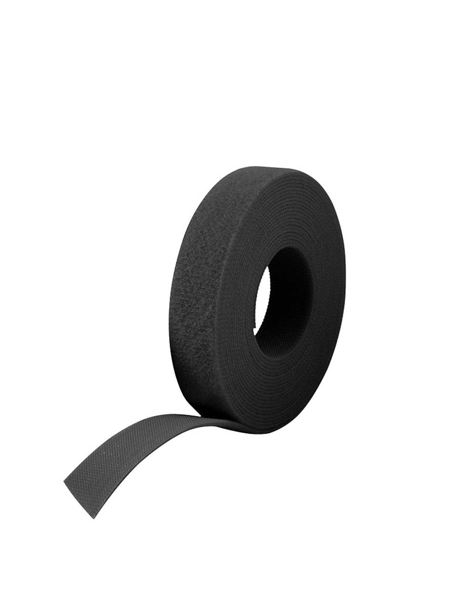 VELCRO® Black Hook & Loop Tape, 10mm x 25m