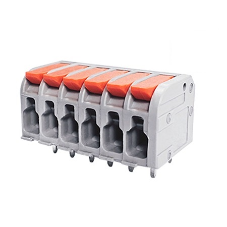Amphenol Industrial QT05ADP83H0000G Series PCB Terminal Block, 5-Contact, 5mm Pitch, PCB Mount, 1-Row, Solder Pin