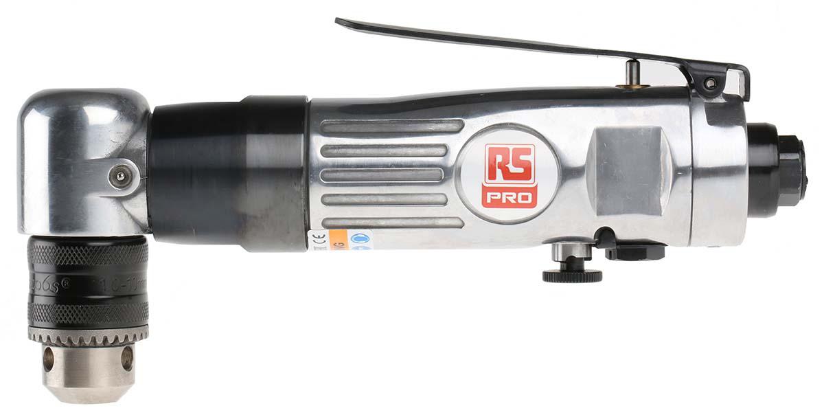 RS PRO Air Drill 10mm Angled, 1/4in Air Inlet (BSP) , 1700 r/min