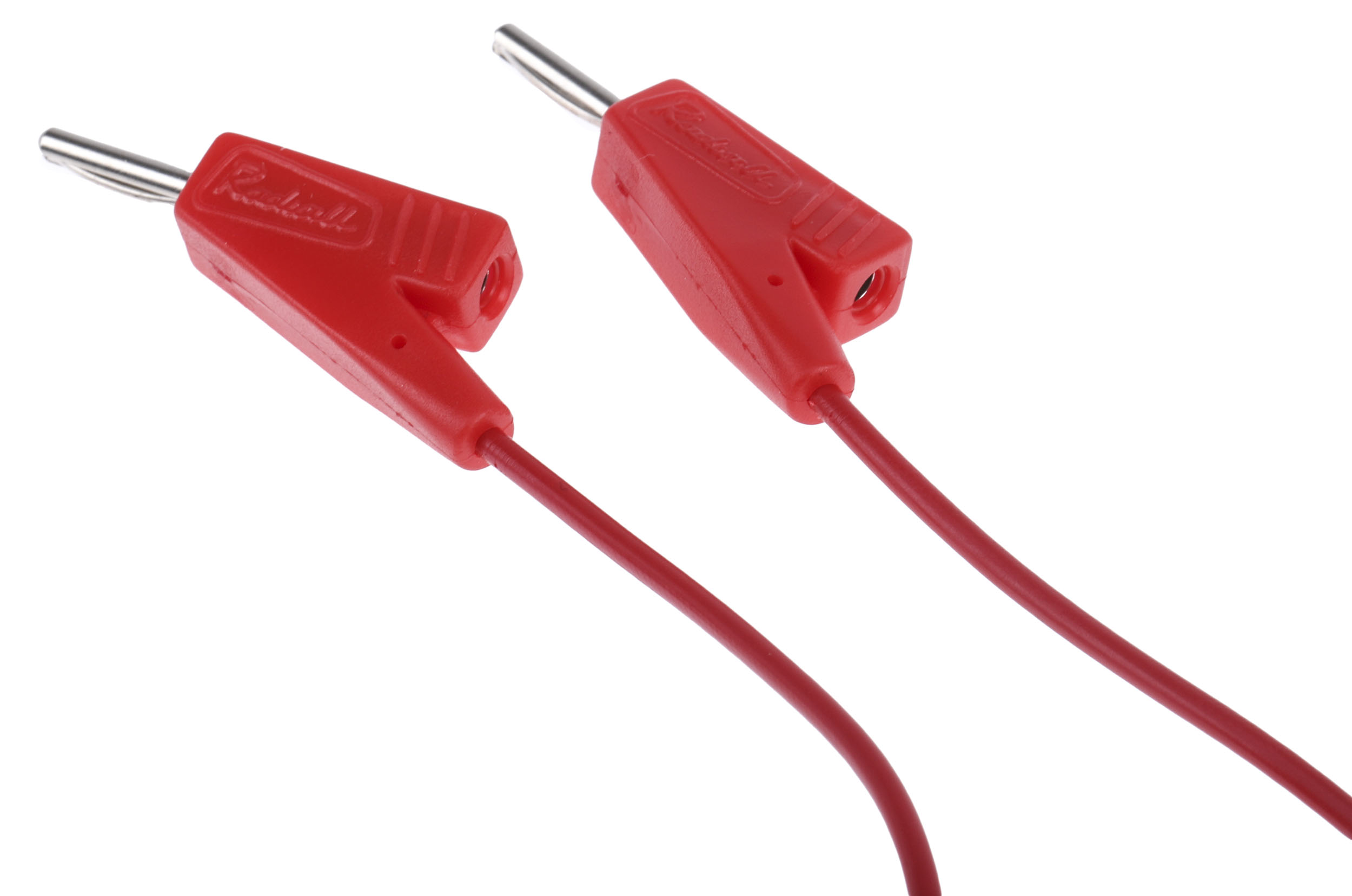 Radiall 2 mm Connector Test Lead, 5A, 250V ac, Red, 200mm Lead Length