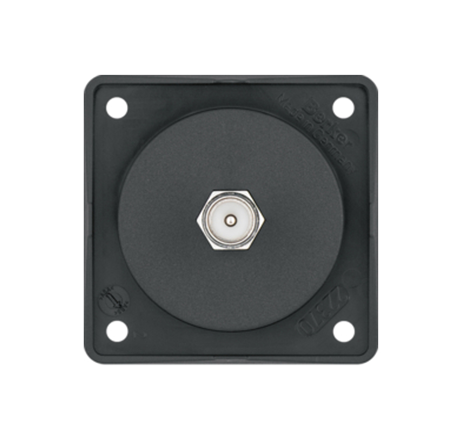 TV Aerial Black Male TV Aerial Connector, Screw Mount