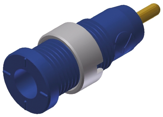 Hirschmann Test & Measurement Blue Female Banana Socket, 2mm Connector, Solder Termination, 10A, 1000V ac/dc, Gold