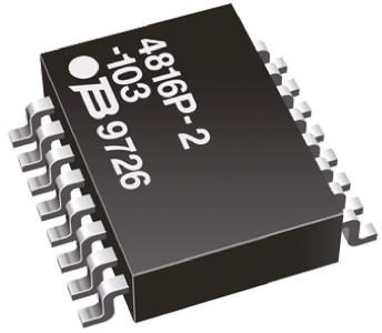 Bourns, 4800P 1kΩ ±2% Isolated Resistor Array, 8 Resistors, 1.28W total, SOM, Standard SMT