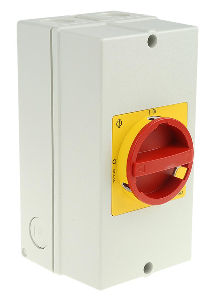 Kraus & Naimer 3P Pole Isolator Switch - 63A Maximum Current, 22kW Power Rating, IP66, IP67