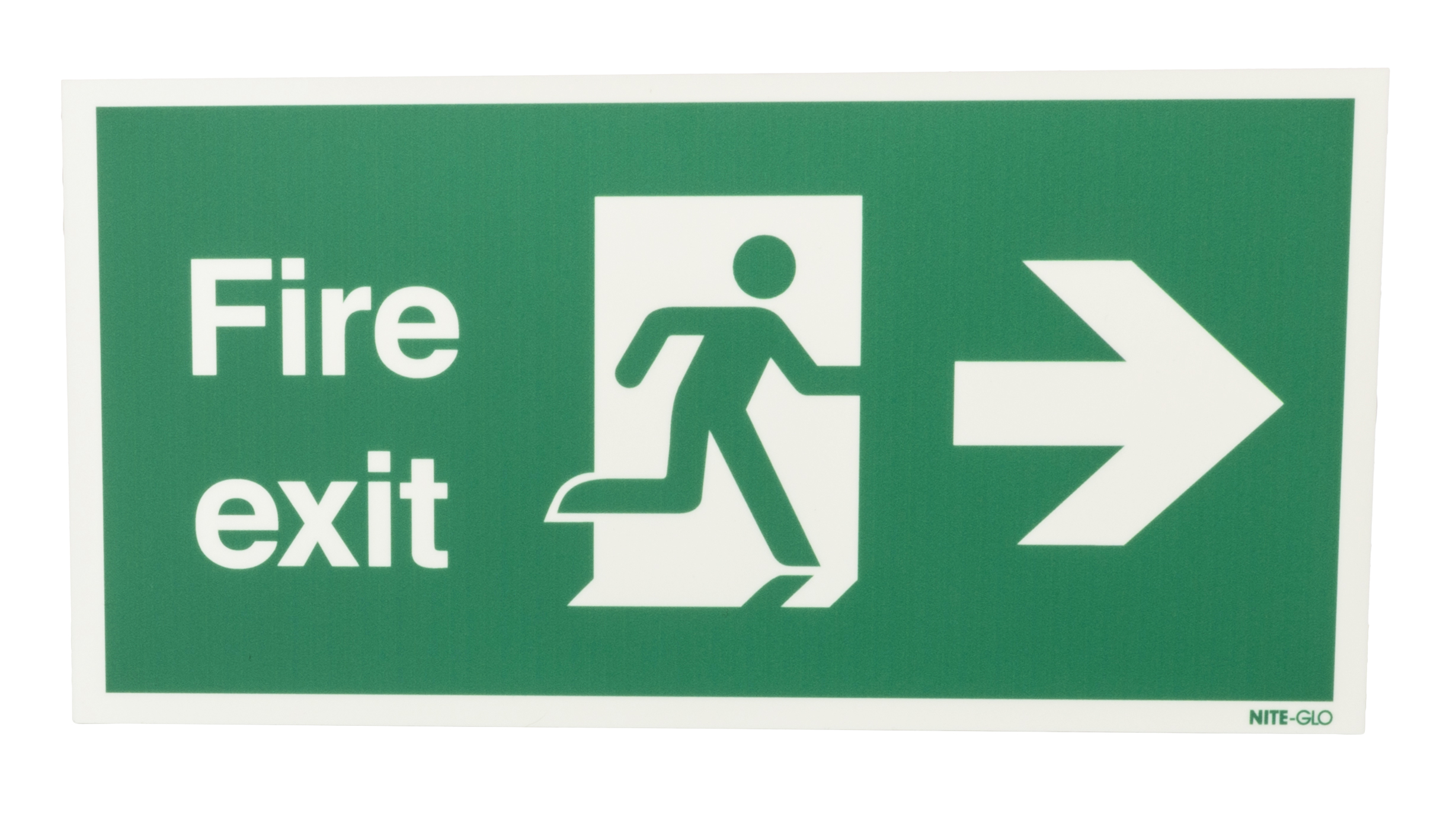 Polypropylene Fire Exit Right, Fire Exit, English, Exit Sign