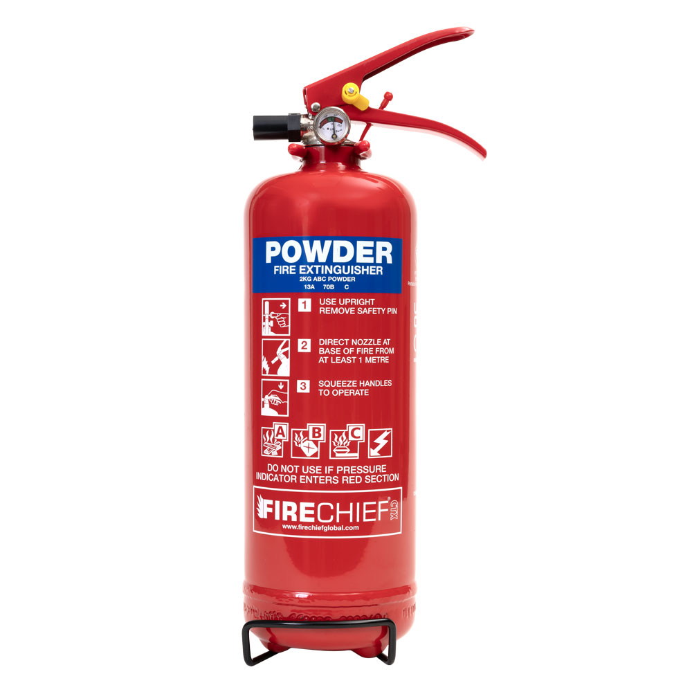 RS PRO 2kg Dry Powder Fire Extinguisher for Multipurpose Work (A, B, C)