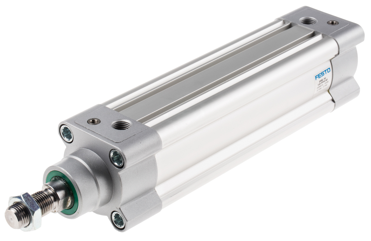 Festo Pneumatic Piston Rod Cylinder - 2098974 50 mm Bore, 150 mm DSBC Series, Double Acting Acting