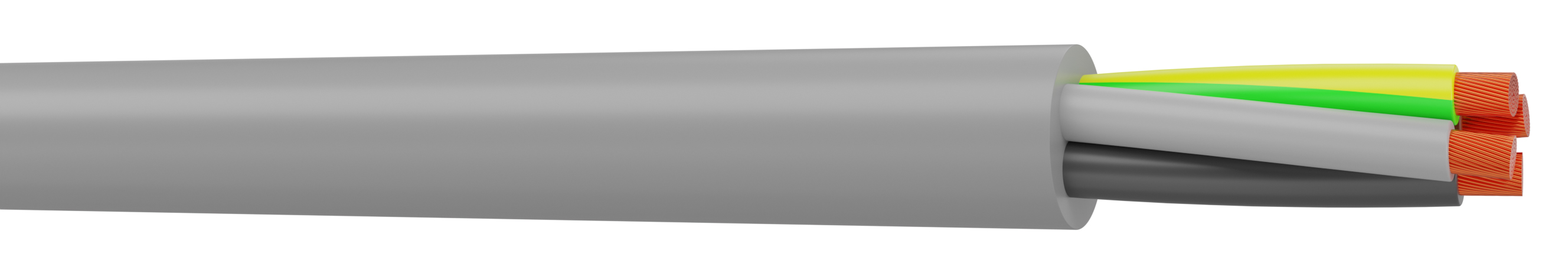 AXINDUS 1.5 mm² Power Cable, H05VV-F, Grey, 50m