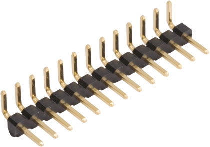 HARWIN M22 Series Right Angle Through Hole Pin Header, 4 Contact(s), 2 mm Pitch, 1 Row, Unshrouded