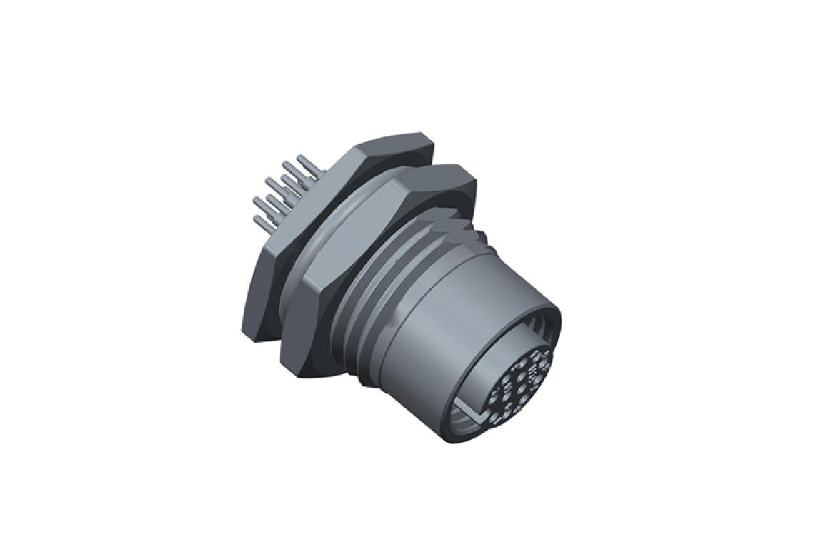 Amphenol Industrial Industrial Circular Connector, 8 Contacts, Threaded, M12 Connector, Socket, Female, IP68, IP69K, M