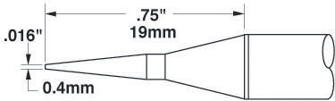 Metcal SSC 0.4 mm Conical Soldering Iron Tip for use with MFR-H6-SSC, SP-HC1