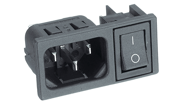 Bulgin C14 Panel Mount IEC Connector Socket, 10A, 250 V