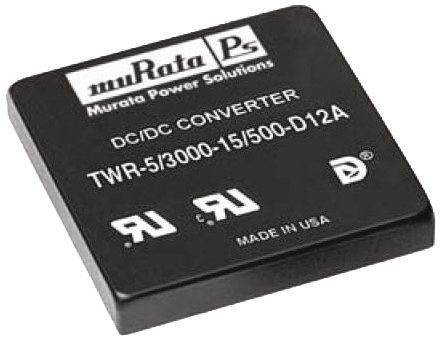 Murata Power Solutions TWR DC-DC Converter, 5V dc/ 3 A, ±500mA Output, 9 → 36 V dc Input, 20W, Through Hole,