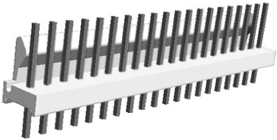 TE Connectivity MTA-100 Series Straight Through Hole Pin Header, 20 Contact(s), 2.54 mm Pitch, 1 Row, Unshrouded