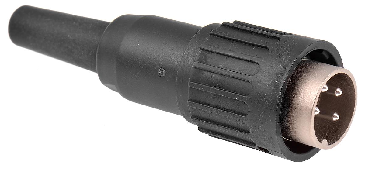 Amphenol Industrial, C 091 B 4 Pole M16 Din Plug, 5A, 300 V ac, Male, Cable Mount