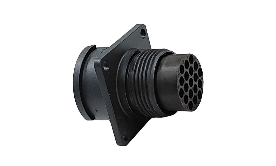 Amphenol Industrial Circular Connector, 19 Contacts, Flange, Standard Connector, Socket, Female, IP67, IP68, IP69K,