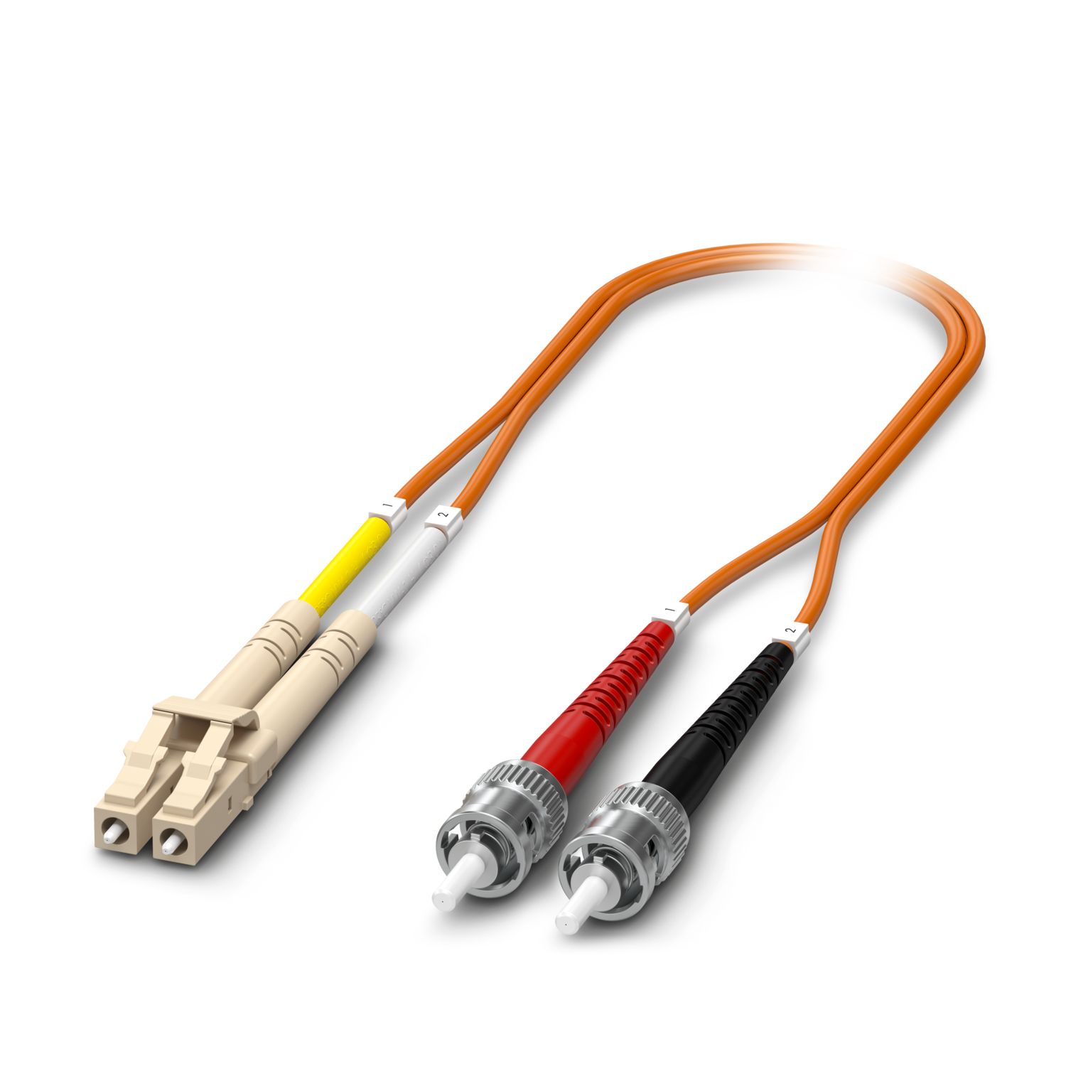 Phoenix Contact ST to LC OM2 Multi Mode Fibre Optic Cable, 2m