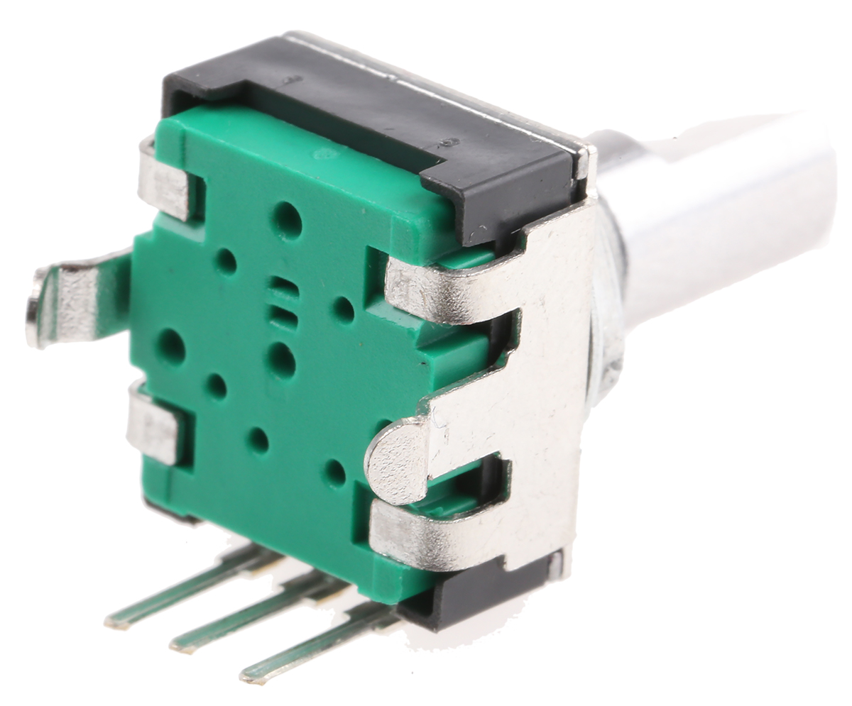 Bourns 24 Pulse Incremental Mechanical Rotary Encoder with a 6 mm Flat Shaft, Through Hole