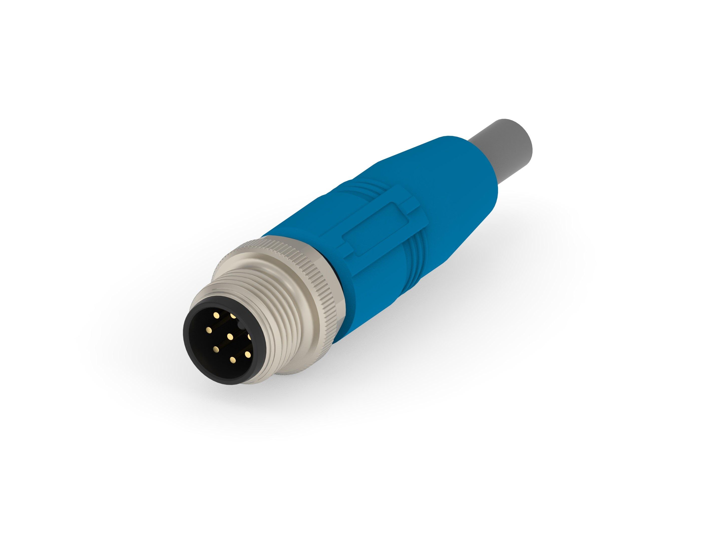 TE Connectivity Male 3 way M12 Plug to Female M12 Pigtail Cable Assembly, 1.5 m