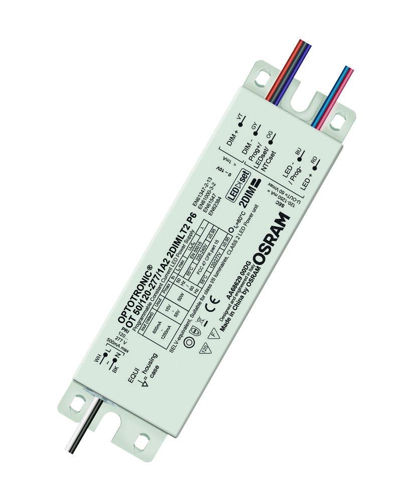 Osram Dimmable LED Driver, 20 → 55V Output, 50W Output, 1.25A Output, Constant Current Dimmable