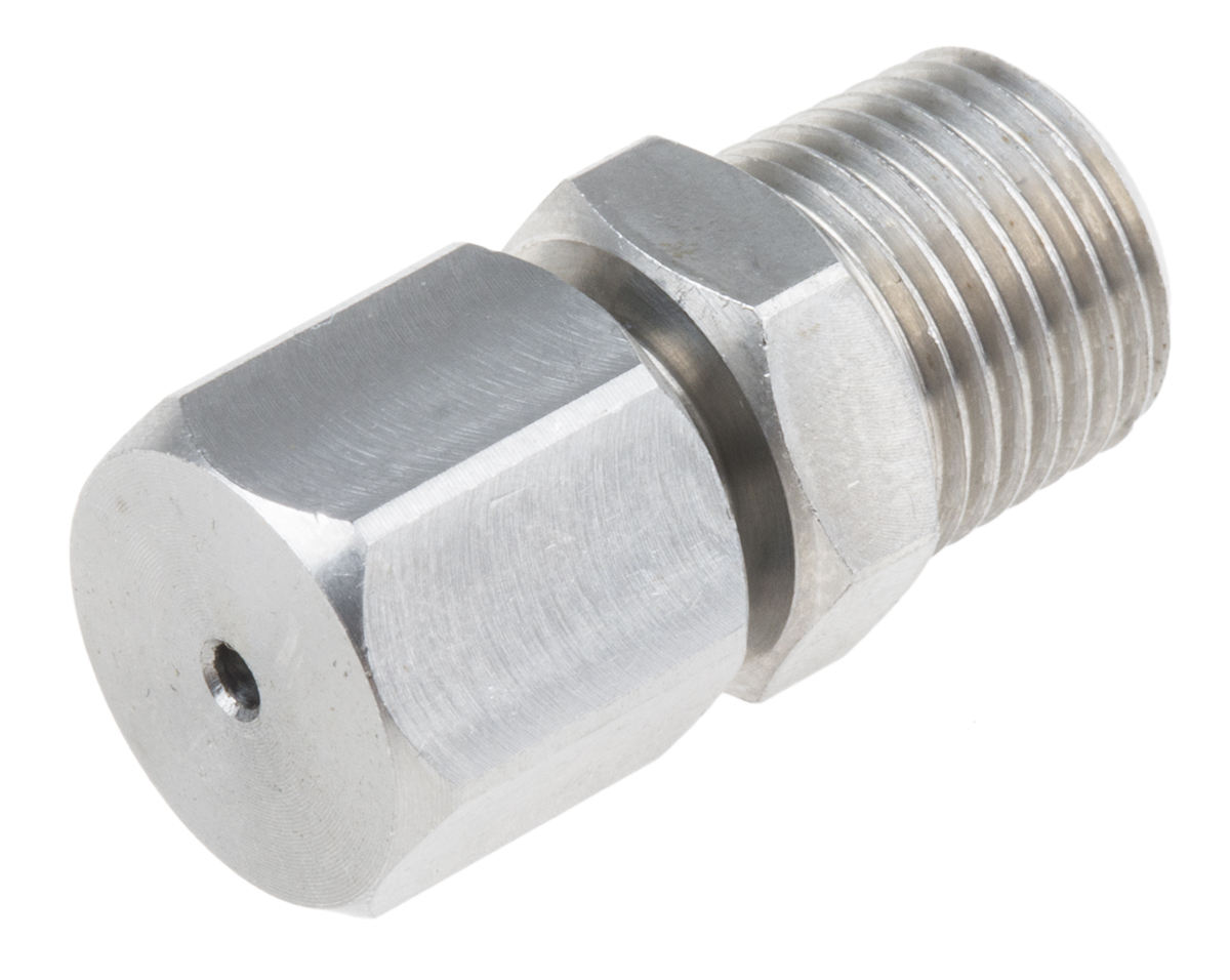 RS PRO 1/8 NPT Compression Fitting for Use with Thermocouple or PRT Probe, 1.5mm Probe, RoHS Compliant Standard