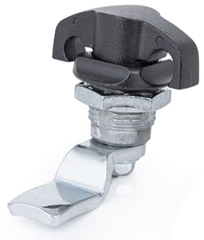 RS PRO Silver Zinc Plated Steel Camlock, 22mm Panel-to-Tongue, 31 x 22mm Cutout, Knob Unlock
