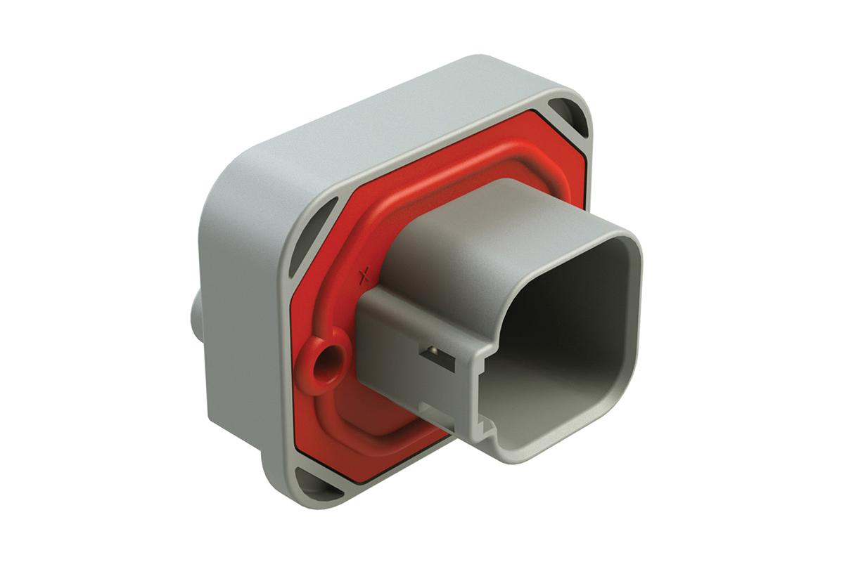 Amphenol Industrial, AT Automotive Connector Plug Grey Flange Mount 6 Way AT15-6P-BM03GRY