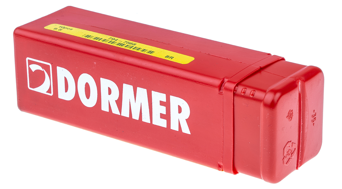 Dormer A108 Series HSS Twist Drill Bit for Stainless Steel, 9.5mm Diameter, 125 mm Overall