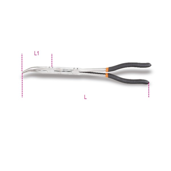 BETA Long Nose Pliers, 336 mm Overall, 66mm Jaw