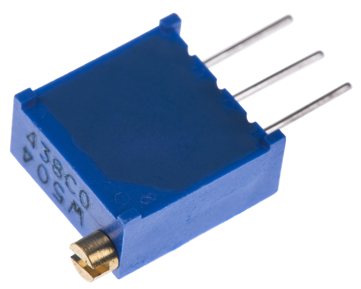 500kΩ, Through Hole Trimmer Potentiometer 0.5W Top Adjust Bourns, 3296