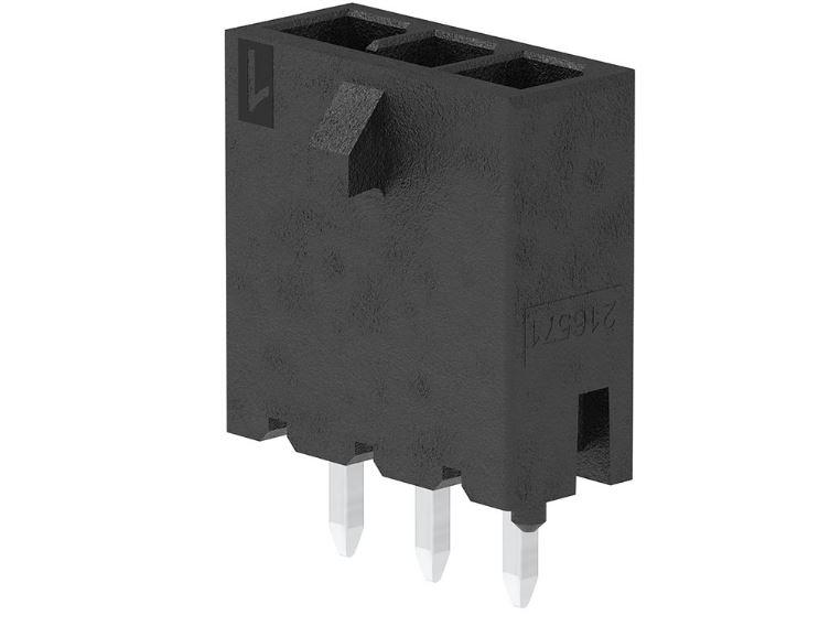 Molex Micro-Fit Series Vertical Through Hole PCB Header, 4 Contact(s), 3 mm Pitch, 1 Row, Shrouded