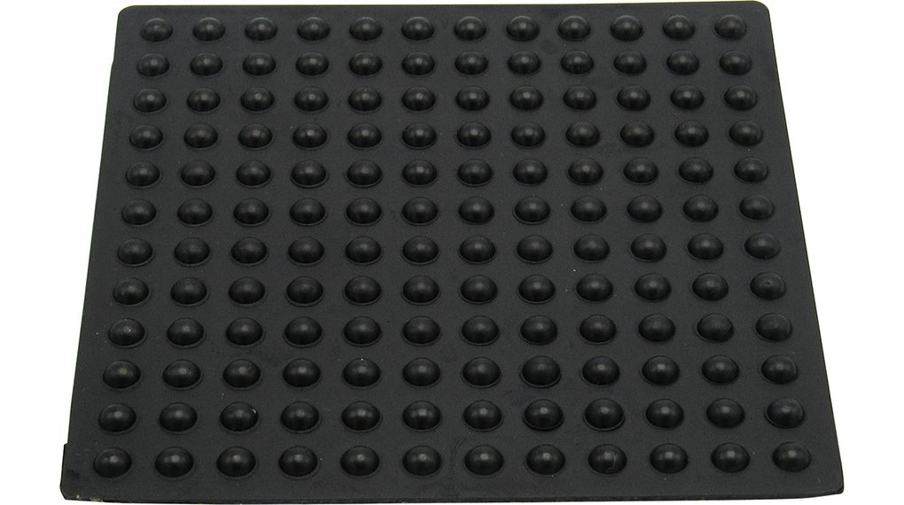 RND Circular Rubber Non Slip Pad, 6mm diameter 6mm width x 6mm length