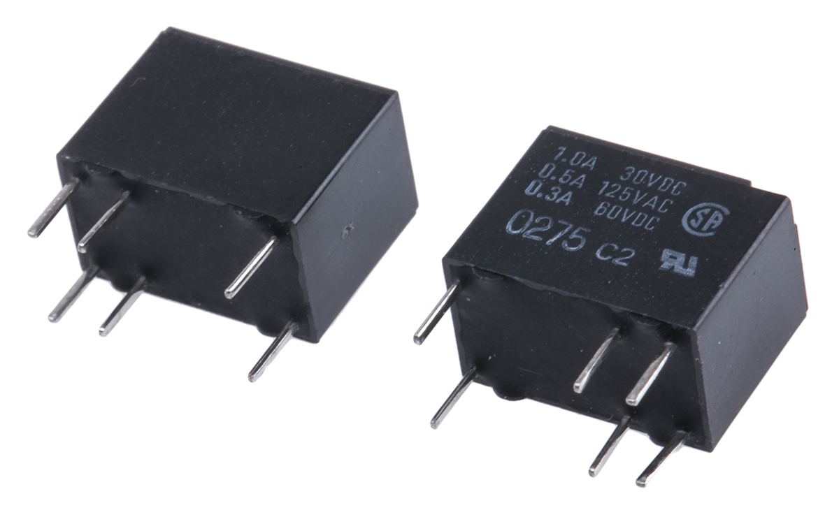 Omron PCB Mount Signal Relay, 6V dc Coil, 2A Switching Current, SPDT