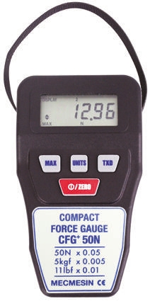 Mecmesin 860-021 Force Gauge 500Hz RS232, Range: 50N, Resolution: 0.5 N, With RS Calibration