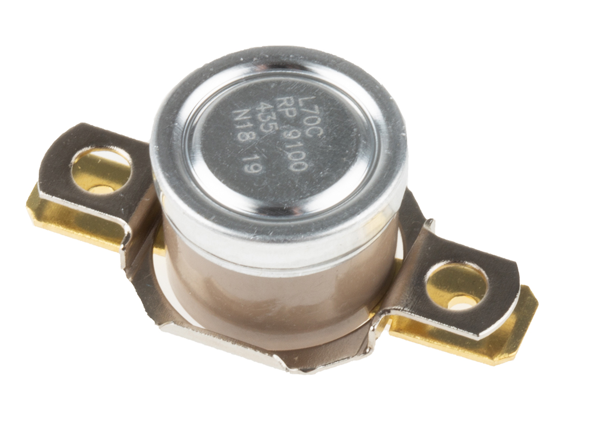 Honeywell Bi-Metallic Thermostat, Opens at +70°C, Closes at +55°C, +186°C Max, NC, Automatic Reset