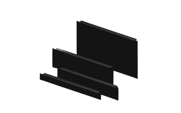 Rittal Black Steel Blanking Panel, 3U, 132.5 x 482.6mm