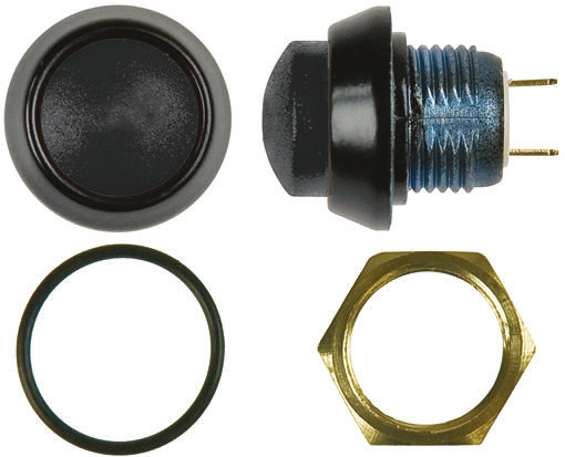 ITW Switches 59 Series Miniature Push Button Switch, Momentary, Panel Mount, 13.65mm Cutout, SPST, Clear LED, 125V ac,