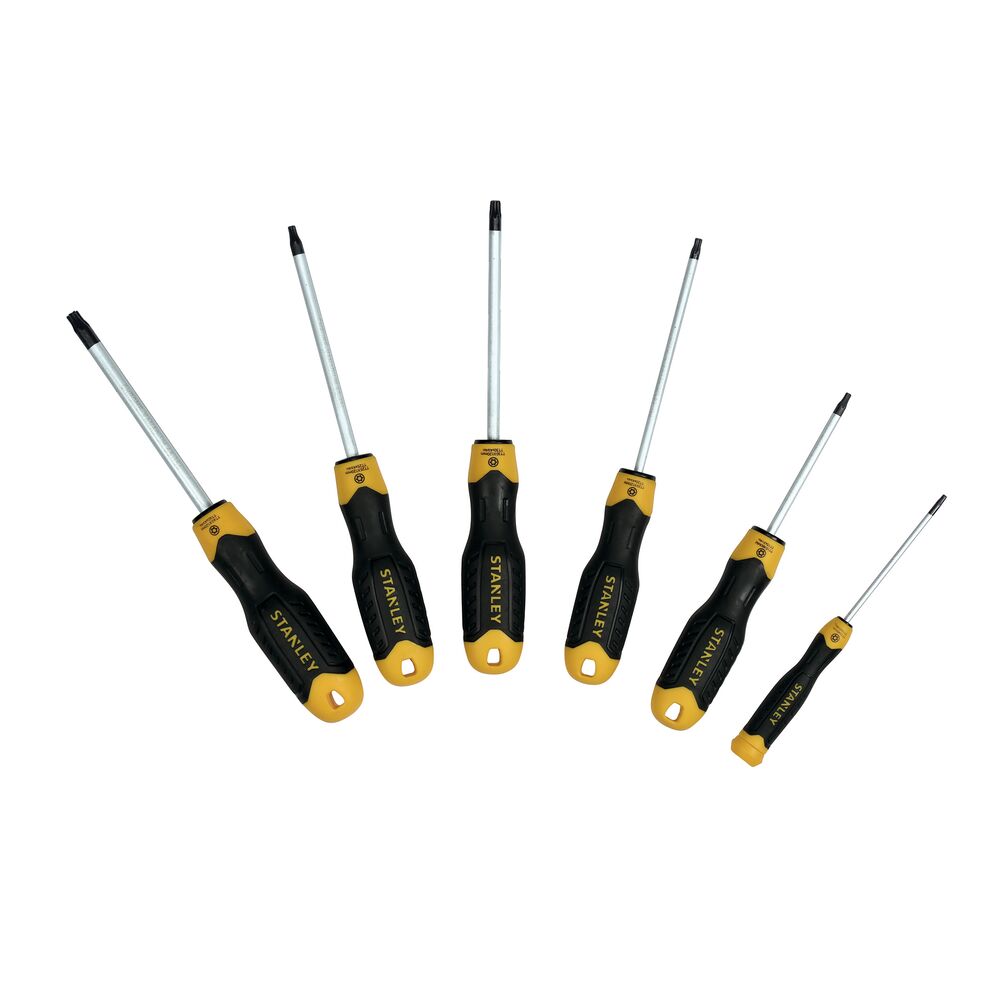 Stanley Flared, Parallel, Phillips Screwdriver Sets, 6-Piece