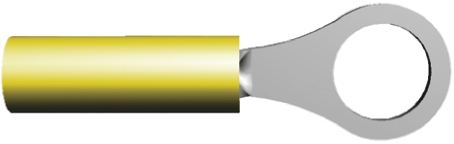 TE Connectivity, PIDG Insulated Ring Terminal, M3.5 Stud Size, 0.1mm² to 0.4mm² Wire Size, Yellow